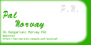 pal morvay business card