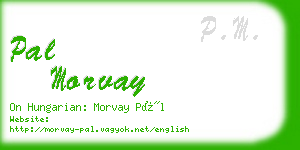 pal morvay business card